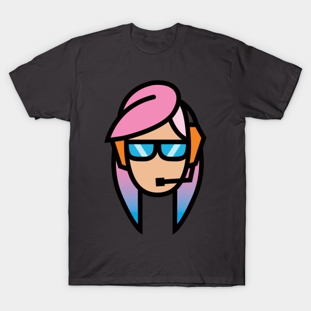 Headphones Girl T-Shirt by Silurostudio